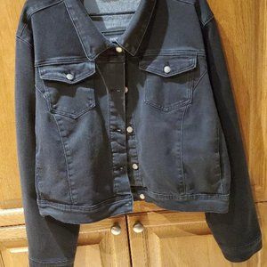 Black Denim Jean Jacket Plus Size